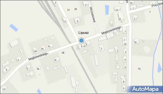 Lipusz, Majkowskiego Aleksandra, dr., 7, mapa Lipusz