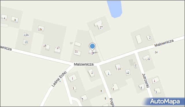 Lisewiec, Malownicza, 1F, mapa Lisewiec