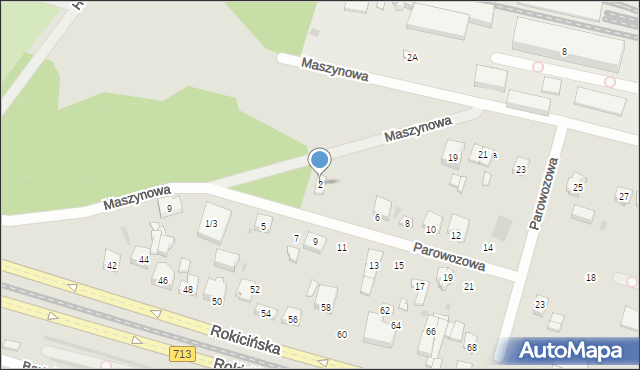 Łódź, Maszynowa, 2, mapa Łodzi