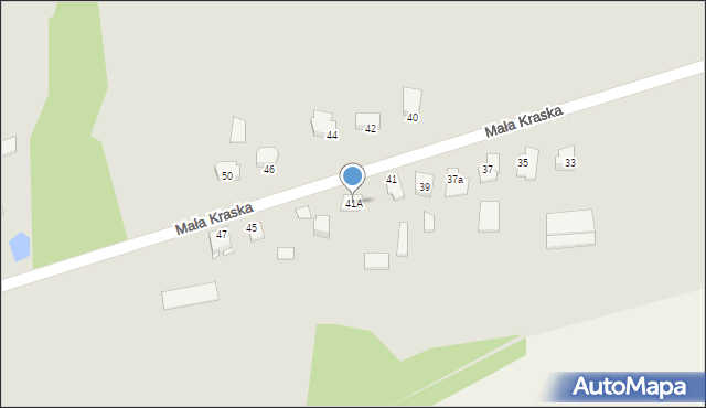 Łomża, Mała Kraska, 41A, mapa Łomży