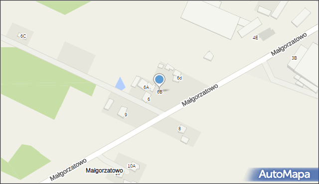 Lubicz Dolny, Małgorzatowo, 6B, mapa Lubicz Dolny