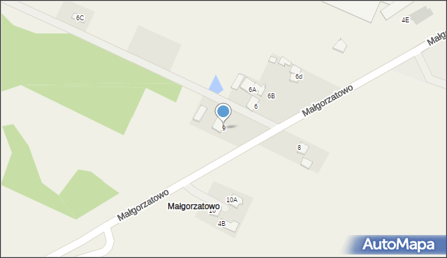 Lubicz Dolny, Małgorzatowo, 9, mapa Lubicz Dolny