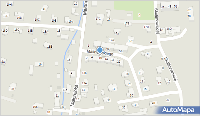 Lubin, Malinowskiego Bronisława, 10, mapa Lubin