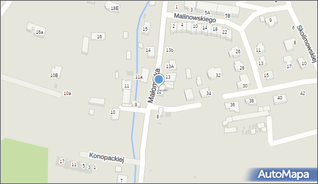 Lubin, Małomicka, 12, mapa Lubin