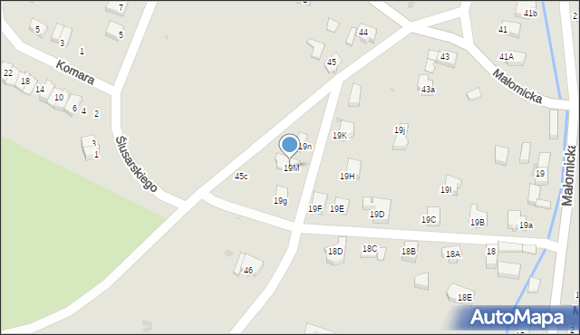 Lubin, Małomicka, 19M, mapa Lubin