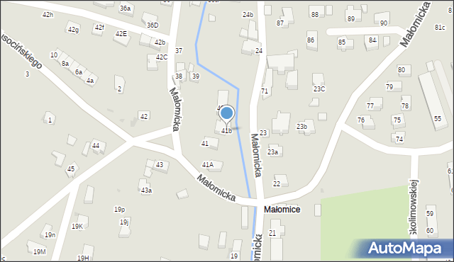 Lubin, Małomicka, 41b, mapa Lubin