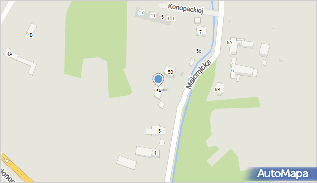 Lubin, Małomicka, 5A, mapa Lubin