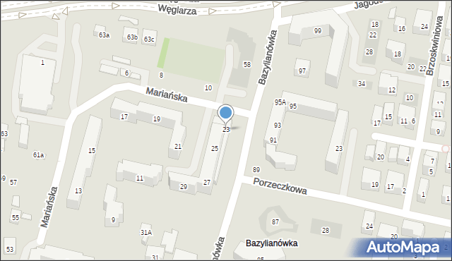 Lublin, Mariańska, 23, mapa Lublina