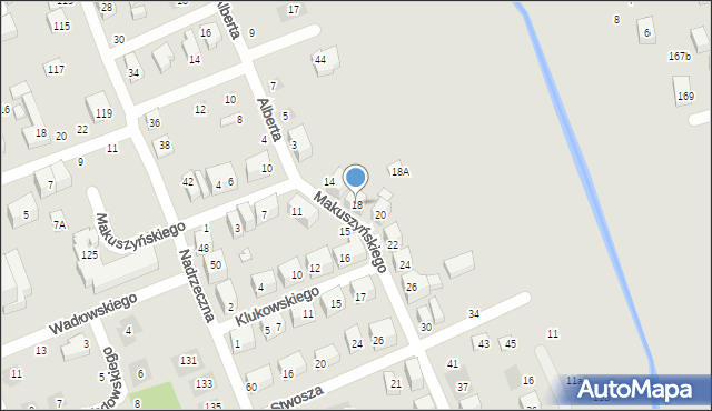 Lublin, Makuszyńskiego Kornela, 18, mapa Lublina