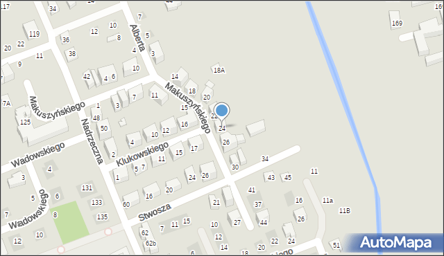 Lublin, Makuszyńskiego Kornela, 24, mapa Lublina