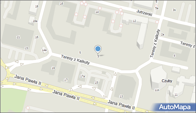 Lublin, Matki Teresy z Kalkuty, 3, mapa Lublina