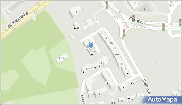 Lublin, Mazowiecka, 10/2, mapa Lublina