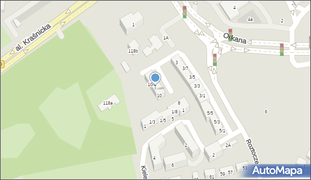 Lublin, Mazowiecka, 10/3, mapa Lublina