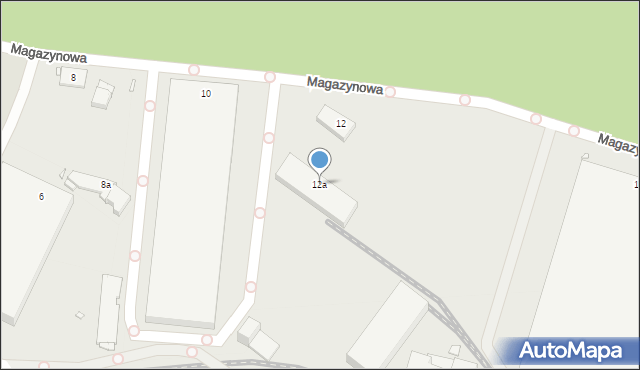 Luboń, Magazynowa, 12a, mapa Luboń