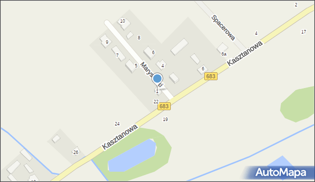 Ludwików, Marysieńki, 1, mapa Ludwików