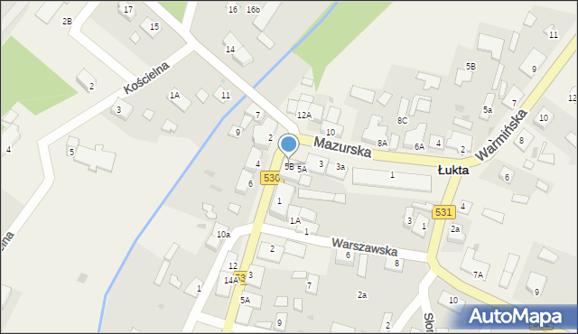 Łukta, Mazurska, 5B, mapa Łukta