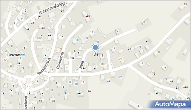 Luszowice, Marcinkowskiego Karola, 17B, mapa Luszowice