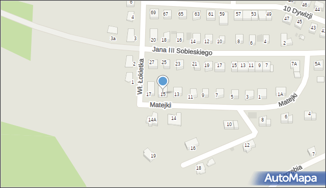 Lwówek Śląski, Matejki Jana, 15, mapa Lwówek Śląski