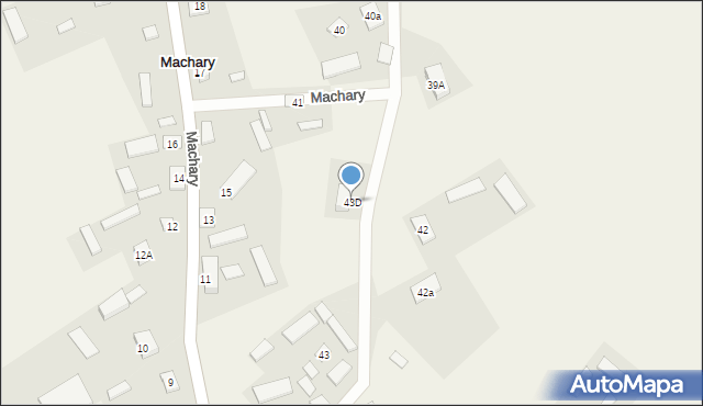 Machary, Machary, 43D, mapa Machary