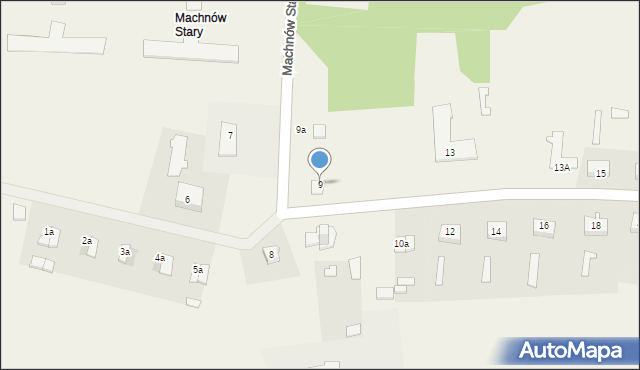 Machnów Stary, Machnów Stary, 9, mapa Machnów Stary