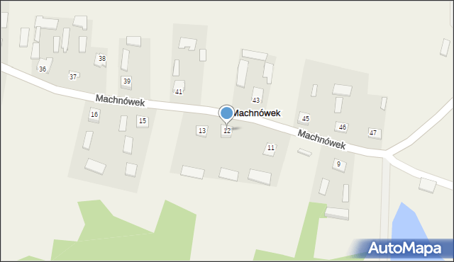 Machnówek, Machnówek, 12, mapa Machnówek