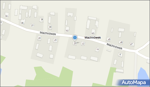 Machnówek, Machnówek, 13, mapa Machnówek