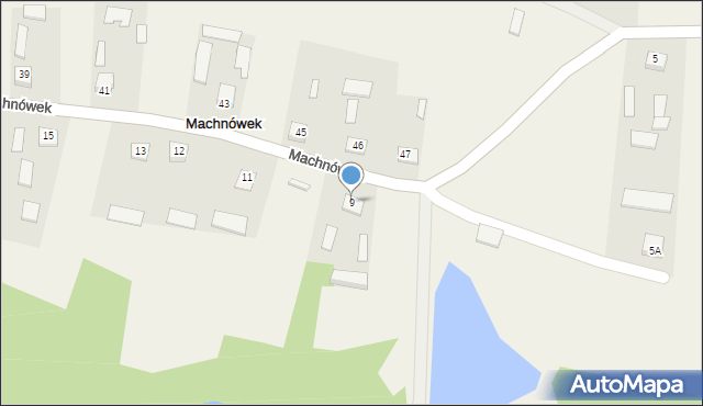 Machnówek, Machnówek, 9, mapa Machnówek