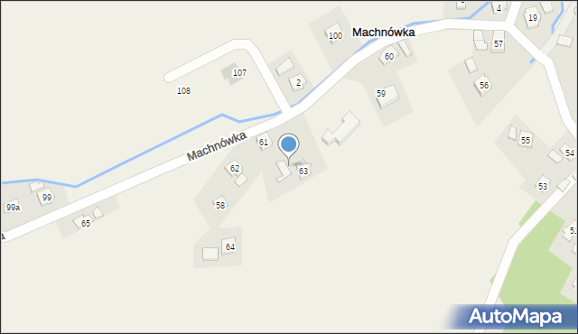 Machnówka, Machnówka, 63a, mapa Machnówka