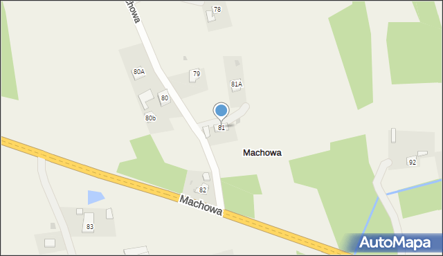 Machowa, Machowa, 81, mapa Machowa