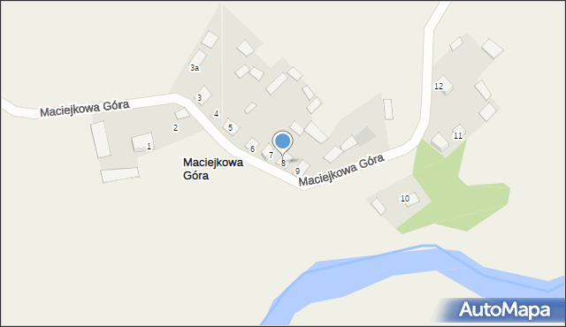 Maciejkowa Góra, Maciejkowa Góra, 8, mapa Maciejkowa Góra