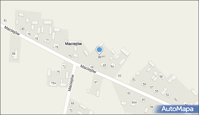 Maciejów, Maciejów, 66, mapa Maciejów