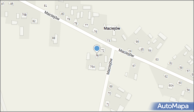 Maciejów, Maciejów, 75, mapa Maciejów