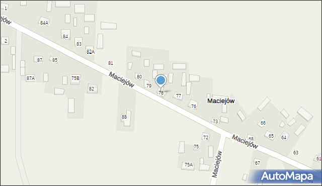 Maciejów, Maciejów, 78, mapa Maciejów