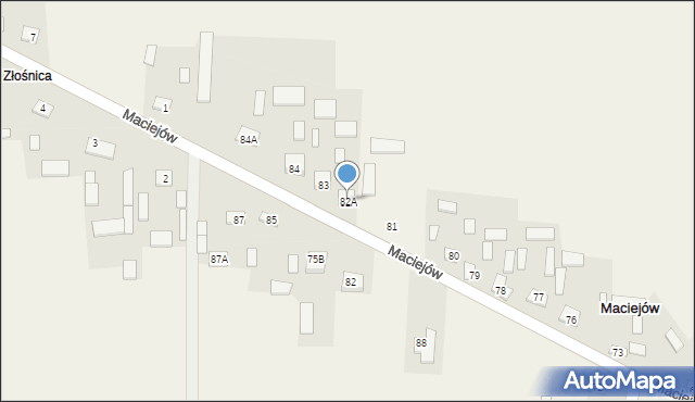 Maciejów, Maciejów, 82A, mapa Maciejów