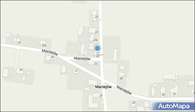 Maciejów, Maciejów, 22, mapa Maciejów