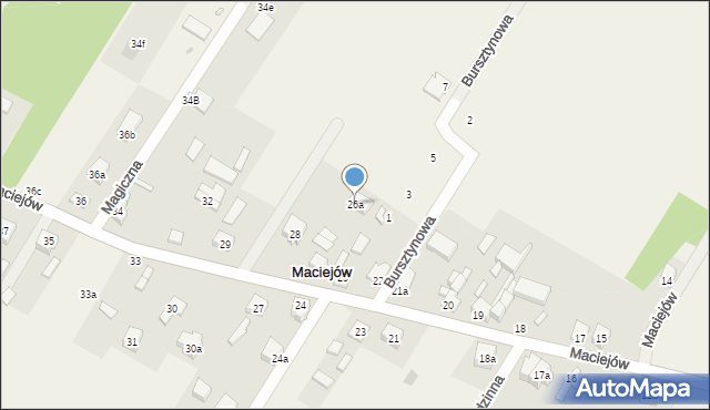 Maciejów, Maciejów, 26a, mapa Maciejów