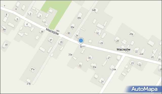 Maciejów, Maciejów, 33, mapa Maciejów