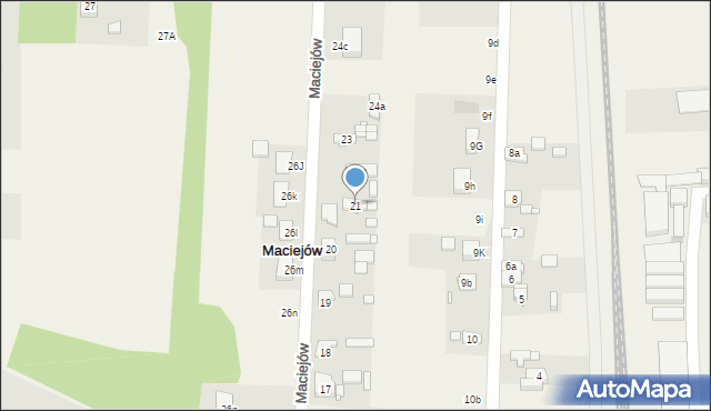 Maciejów, Maciejów, 21, mapa Maciejów