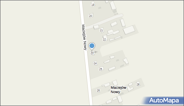 Maciejów Nowy, Maciejów Nowy, 23, mapa Maciejów Nowy