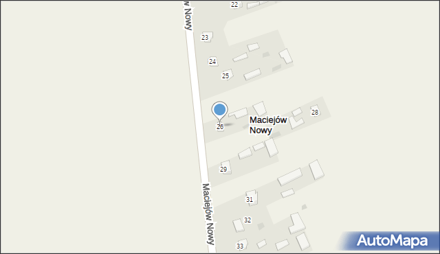 Maciejów Nowy, Maciejów Nowy, 26, mapa Maciejów Nowy