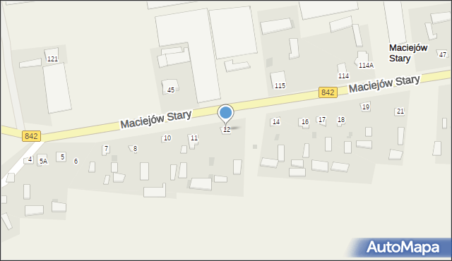 Maciejów Stary, Maciejów Stary, 12, mapa Maciejów Stary