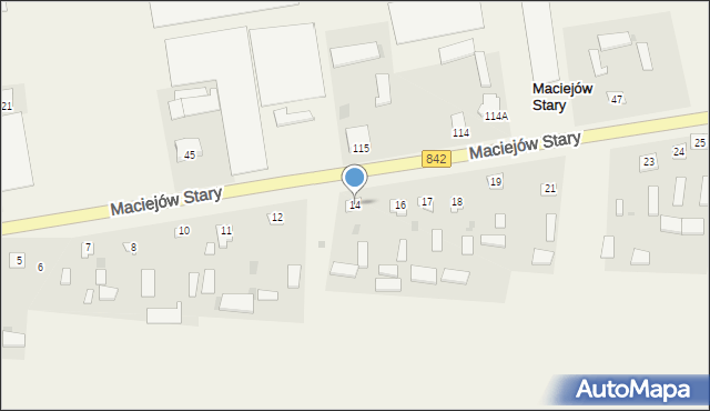 Maciejów Stary, Maciejów Stary, 14, mapa Maciejów Stary