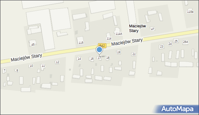 Maciejów Stary, Maciejów Stary, 17, mapa Maciejów Stary