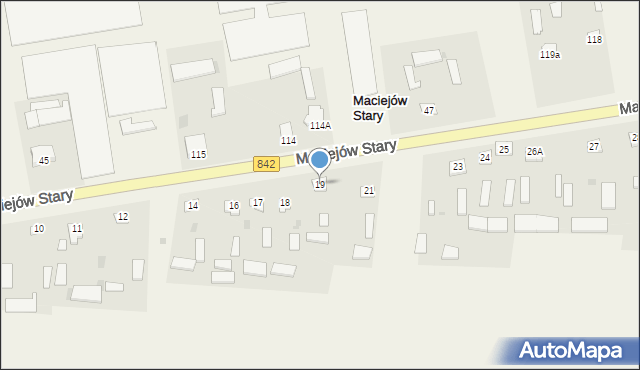 Maciejów Stary, Maciejów Stary, 19, mapa Maciejów Stary