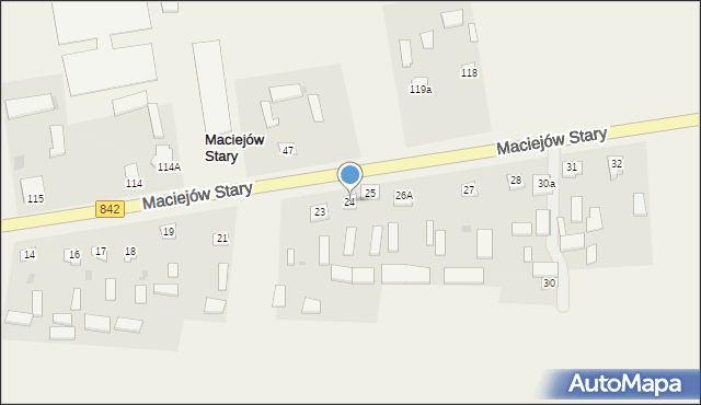 Maciejów Stary, Maciejów Stary, 24, mapa Maciejów Stary