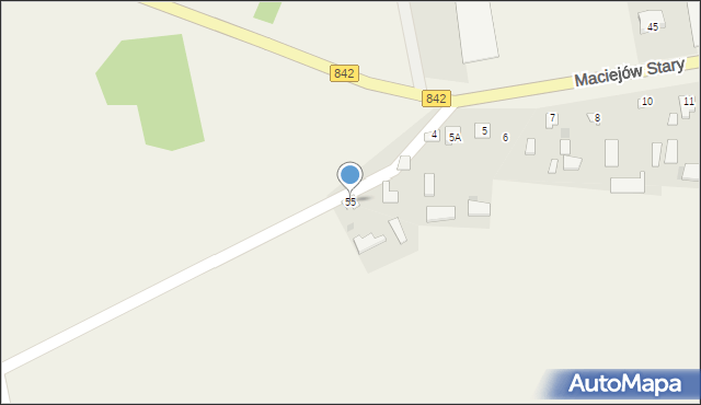 Maciejów Stary, Maciejów Stary, 55, mapa Maciejów Stary