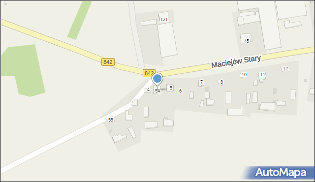 Maciejów Stary, Maciejów Stary, 5A, mapa Maciejów Stary