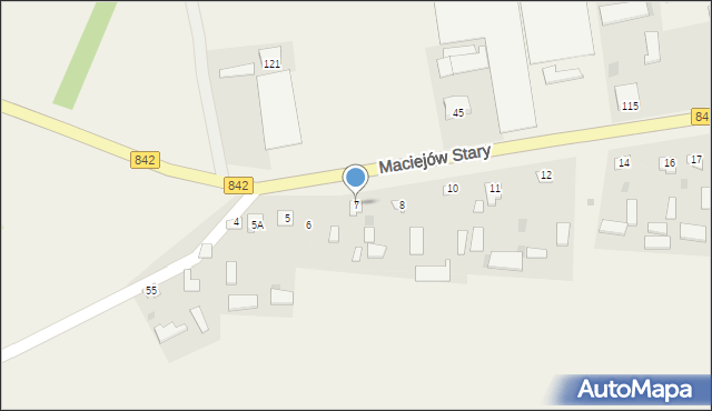 Maciejów Stary, Maciejów Stary, 7, mapa Maciejów Stary