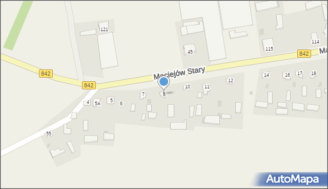 Maciejów Stary, Maciejów Stary, 8, mapa Maciejów Stary