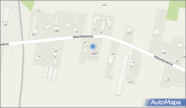 Maciejowice, Maciejowice, 10A, mapa Maciejowice